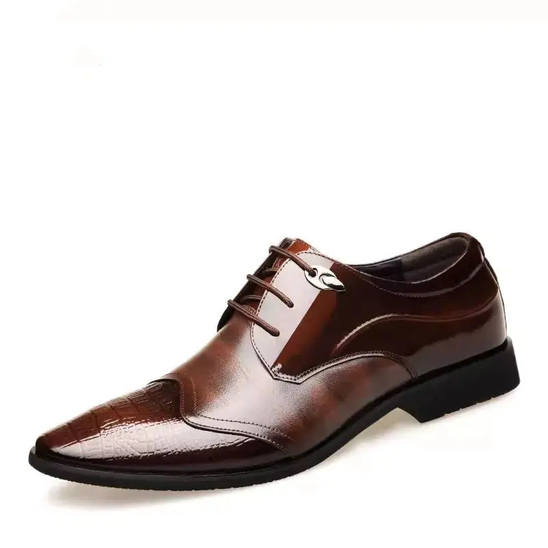 Brown Business Social Shoe Male Black Men's Formal Shoes Party Leather Casual Suit 2025 Trend Elegant and Classic Official New