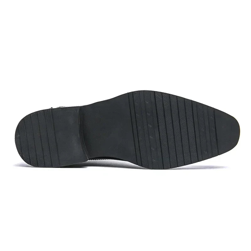 Fashion Color Mixed Mens Party Loafers Black White Business Leather Shoes Luxury Goods Summer New Coffee White Slip-On Shoes