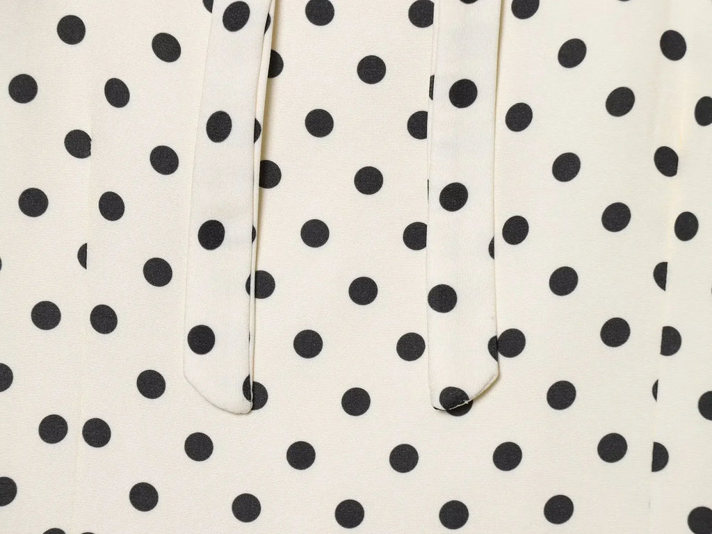 Summer Polka Dot Mini Dresses For Women Casual Short Sleeve Lace Up Collar Dress Sexy Lady Club Party Woman Evening Dress
