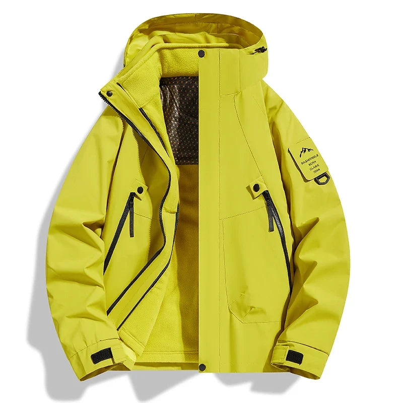 New Autumn and Winter Graphene Heating Cold Warm Insulation Men's Women's Three in One Jacket Waterproof Windproof Assault Suit