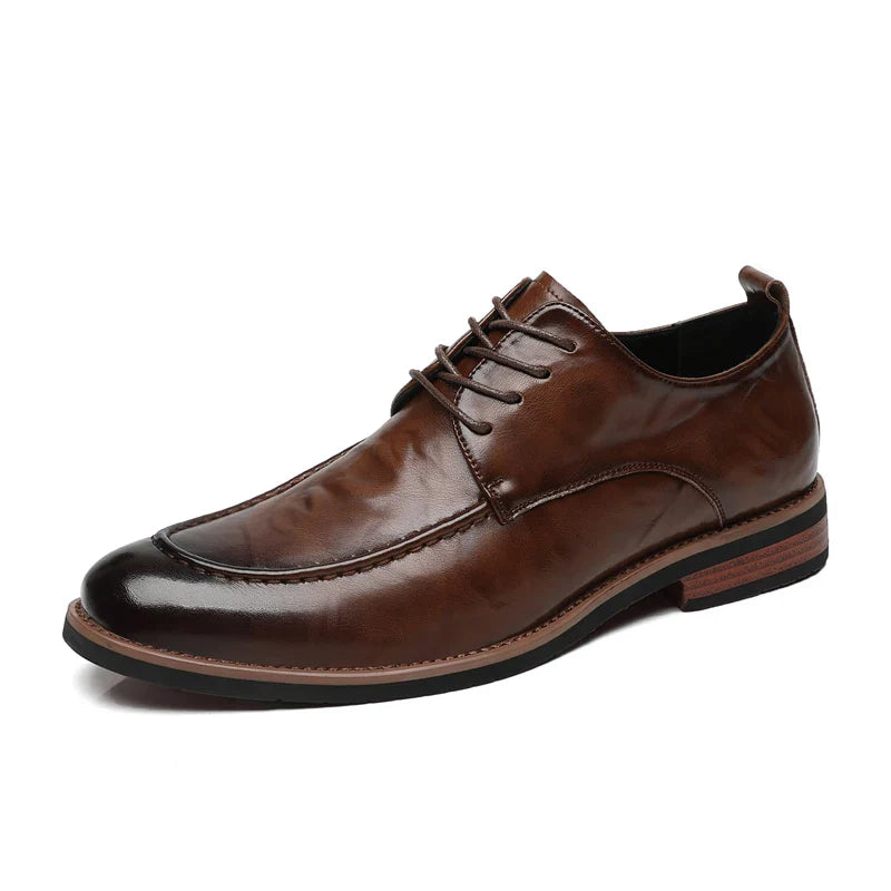 Italian Design Men's Oxford Business Shoes Formal Casual Leather Laces Lace-Up Anti-slip Flat Designer Shoes Comfy Walking Shoes