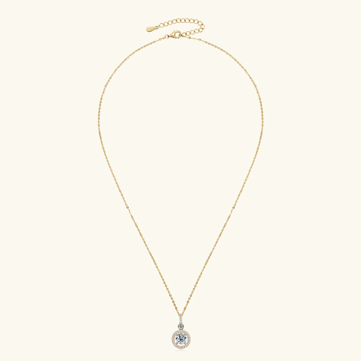 925 Silver Full Moissanite Pendant Necklace Certified 6.5mm D Color Lab Created Diamond Necklace for Women Quality Jewelry Gift