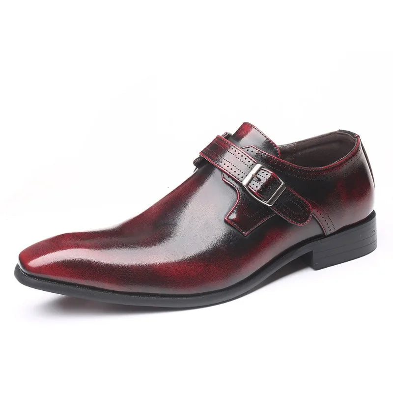 Men’s Pointed Toe Genuine Leather Dress Shoes – Formal Lace-Up EU 40–47