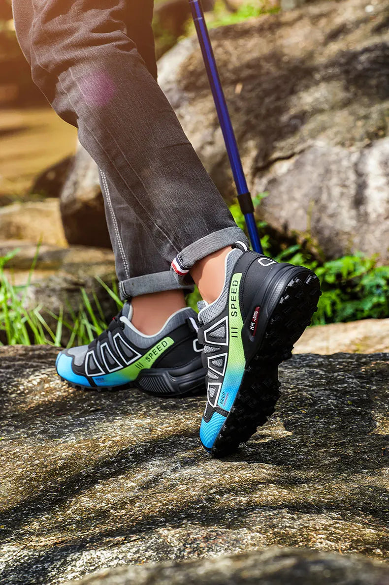 Men's Waterproof Hiking Shoes, Outdoor Sports Shoes,Lace-up Hiking Shoes, Women's Hiking Shoes, Non-slip Tactical Hunting Shoes
