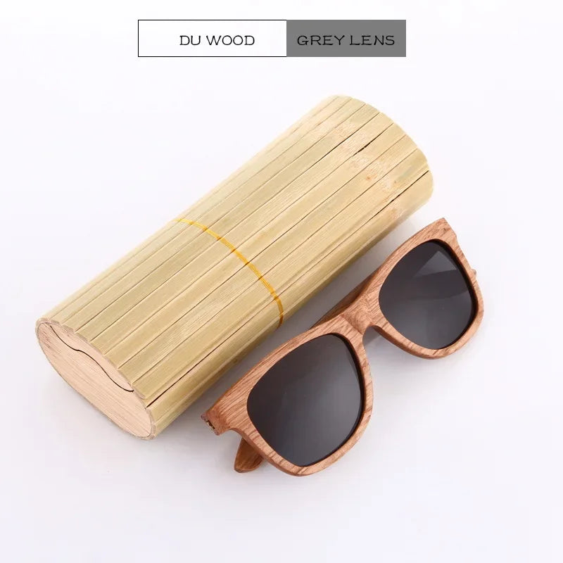 Men bamboo Wood Sunglasses Women Retro Vintage Polarized zebra Wooden Glasses Oculos De Sol Square Summer Goggle paper box