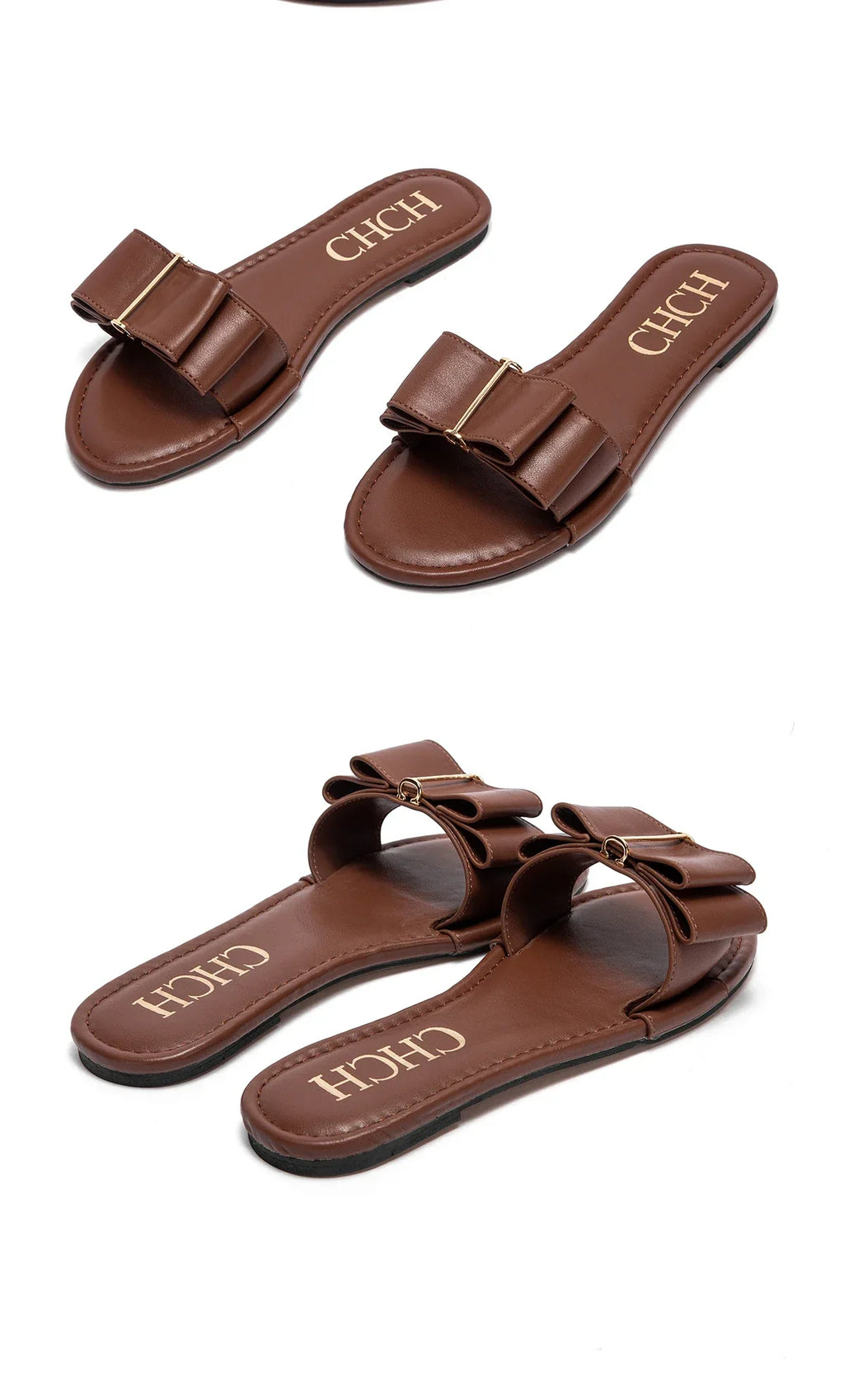 Women's Flat Shoes New Summer Bow Casual Slippers Black Commuting Women's Shoes