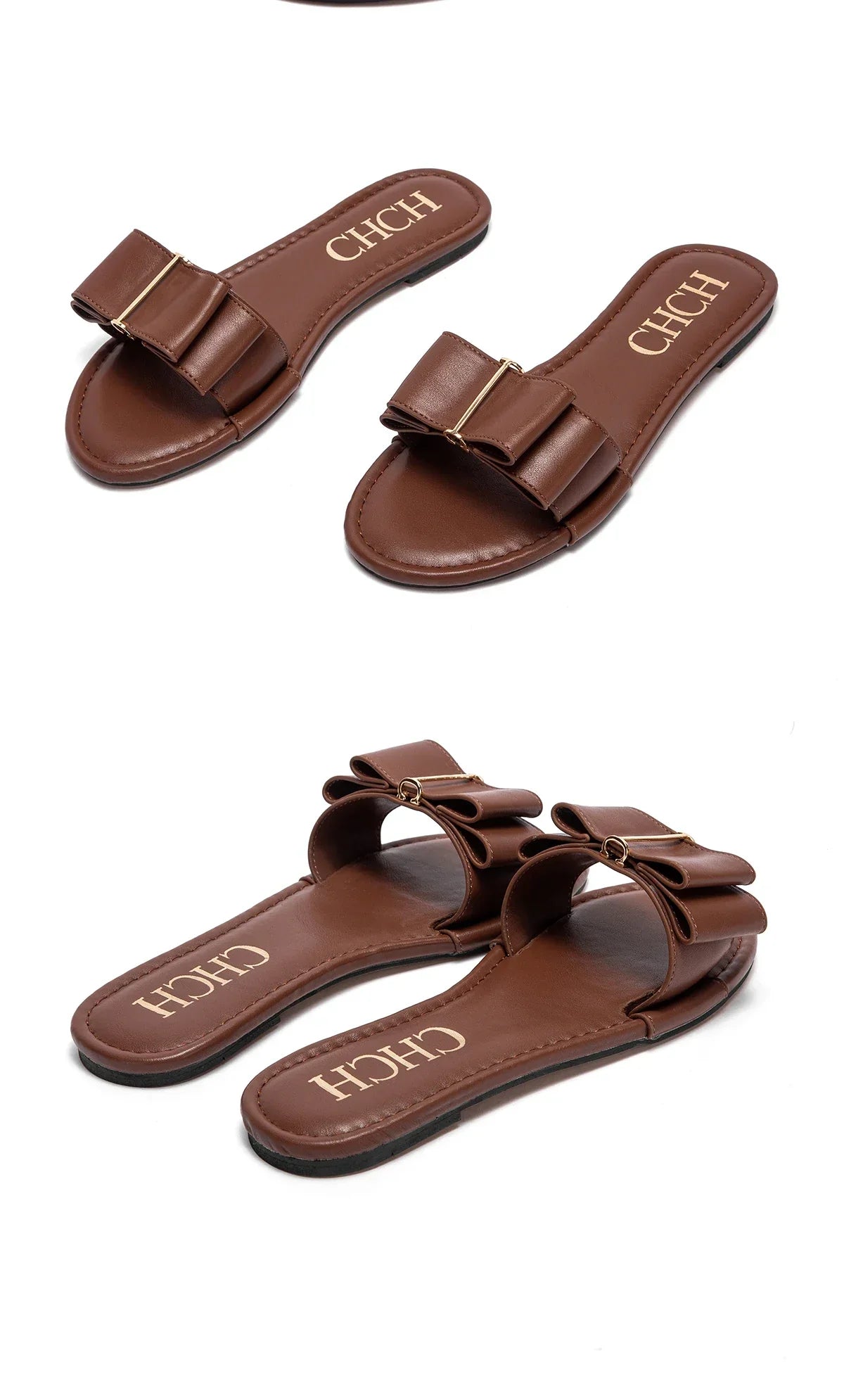 Women's Flat Shoes New Summer Bow Casual Slippers Black Commuting Women's Shoes