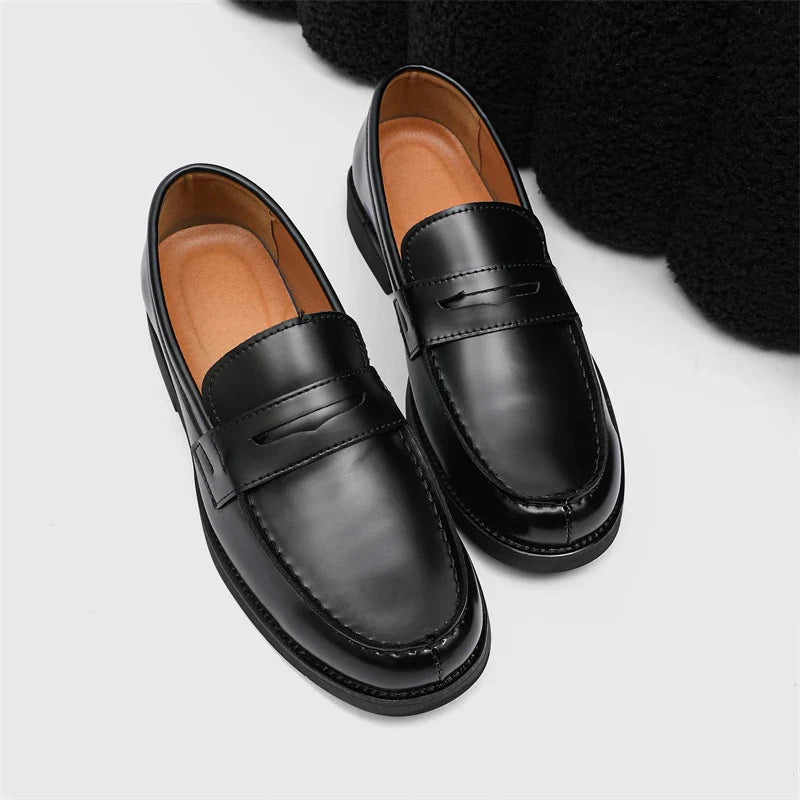 Handmade Casual Shoes Hot-selling Slip-on Flats Leather Mens Dress Loafers Luxury Comfy Moccasins Male Walking Business Shoes
