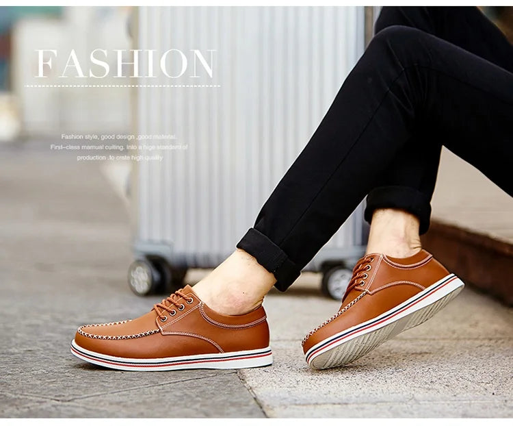 Men's casual business shoes flat shoes men's shoes handmade casual shoes British business people dress casual shoes plus size 47