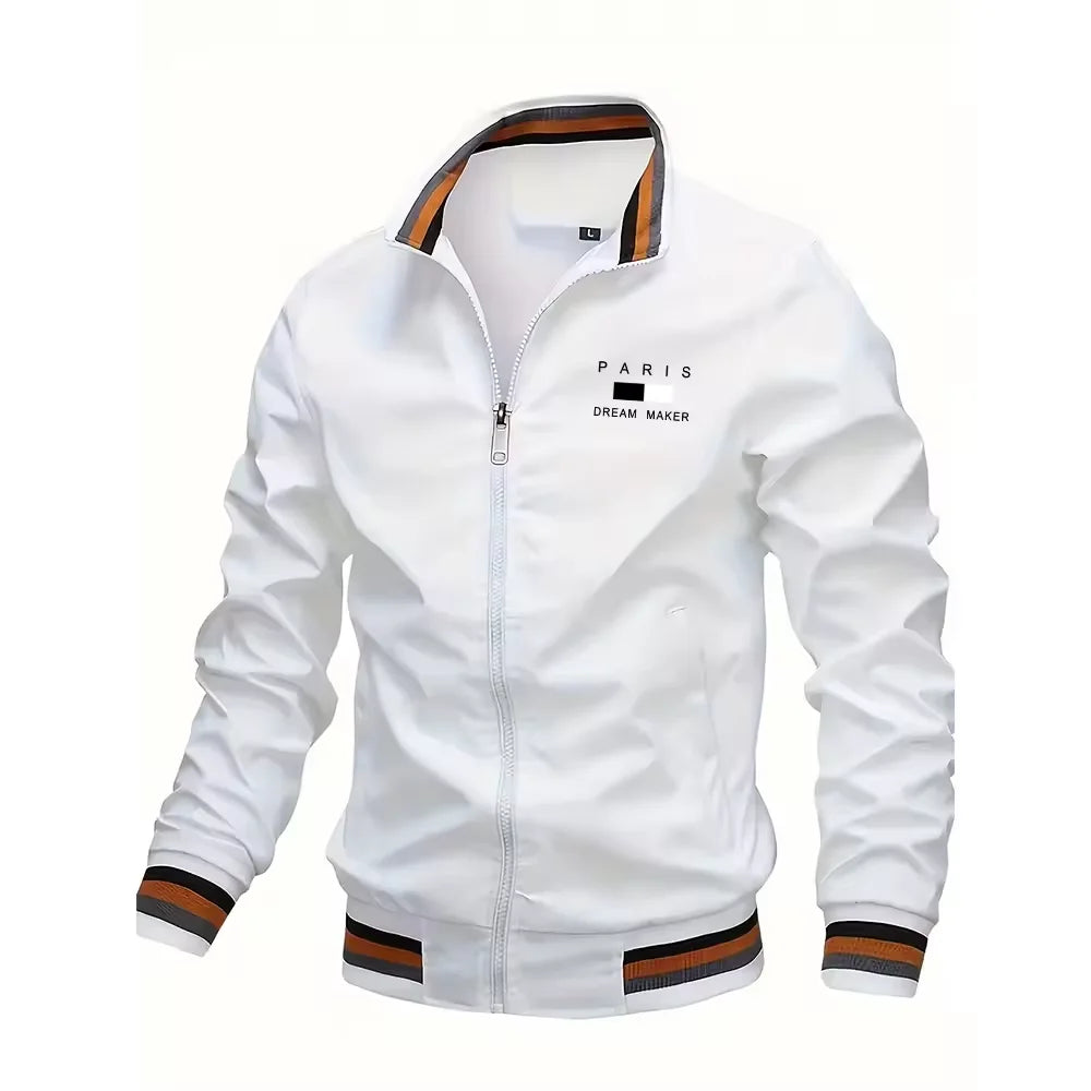 Spring Autumn Men's Jackets Oversized Stand Collar Zipper Outdoor Coat Tops Baseball Bomber Varsity Jackets Man Designer Clothes