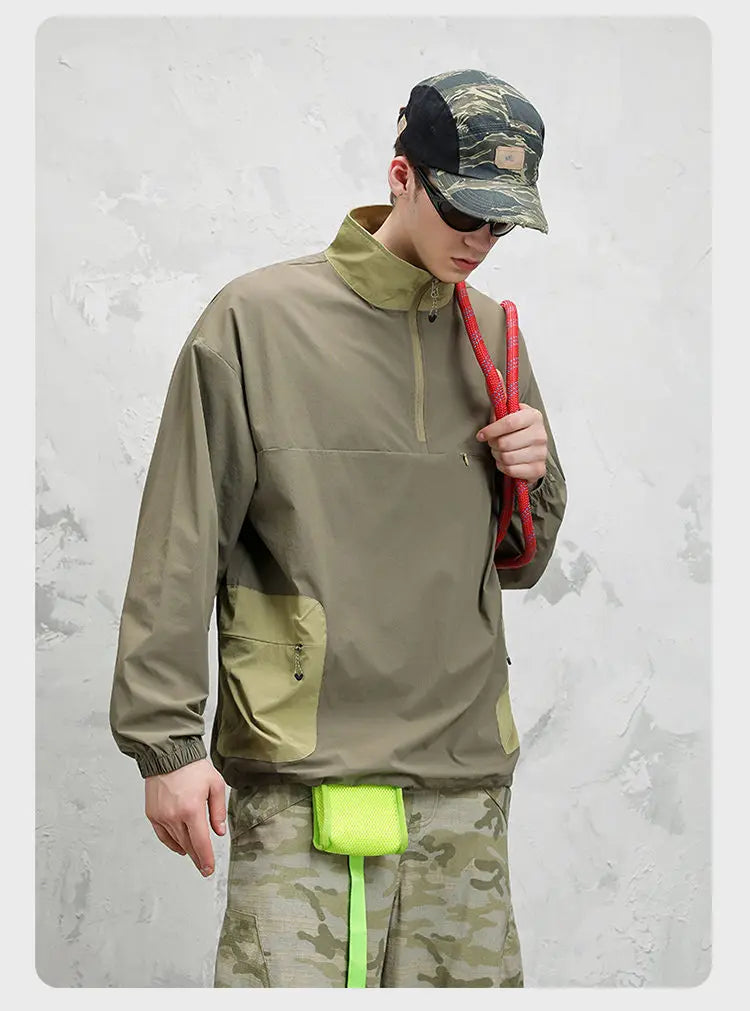 Autumn Utility Sweatshirt | Water-Repellent + Static Control + 4-Way Stretch (Unisex) Casual Loose Fit T-Shirt