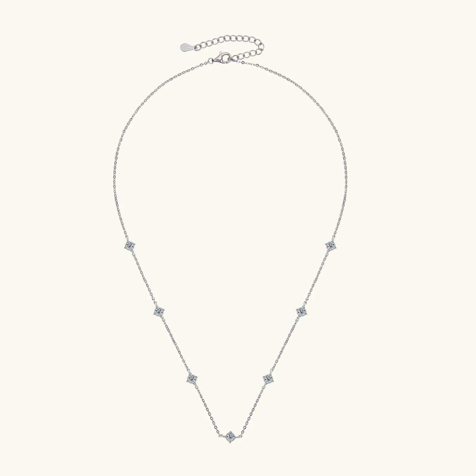 3mm Moissanite Diamond Necklaces for Women Dainty 18k Gold Plated/925 Sterling Silver Neck Chain Female Trendy Jewelry