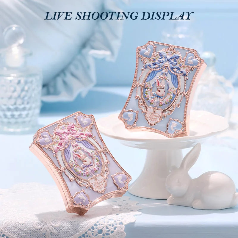 Bunny Garden Collection 6-Color Makeup Eyeshadow Contour Palette Eye Brush Puff Set Eye Glitter Korean Makeup Kit