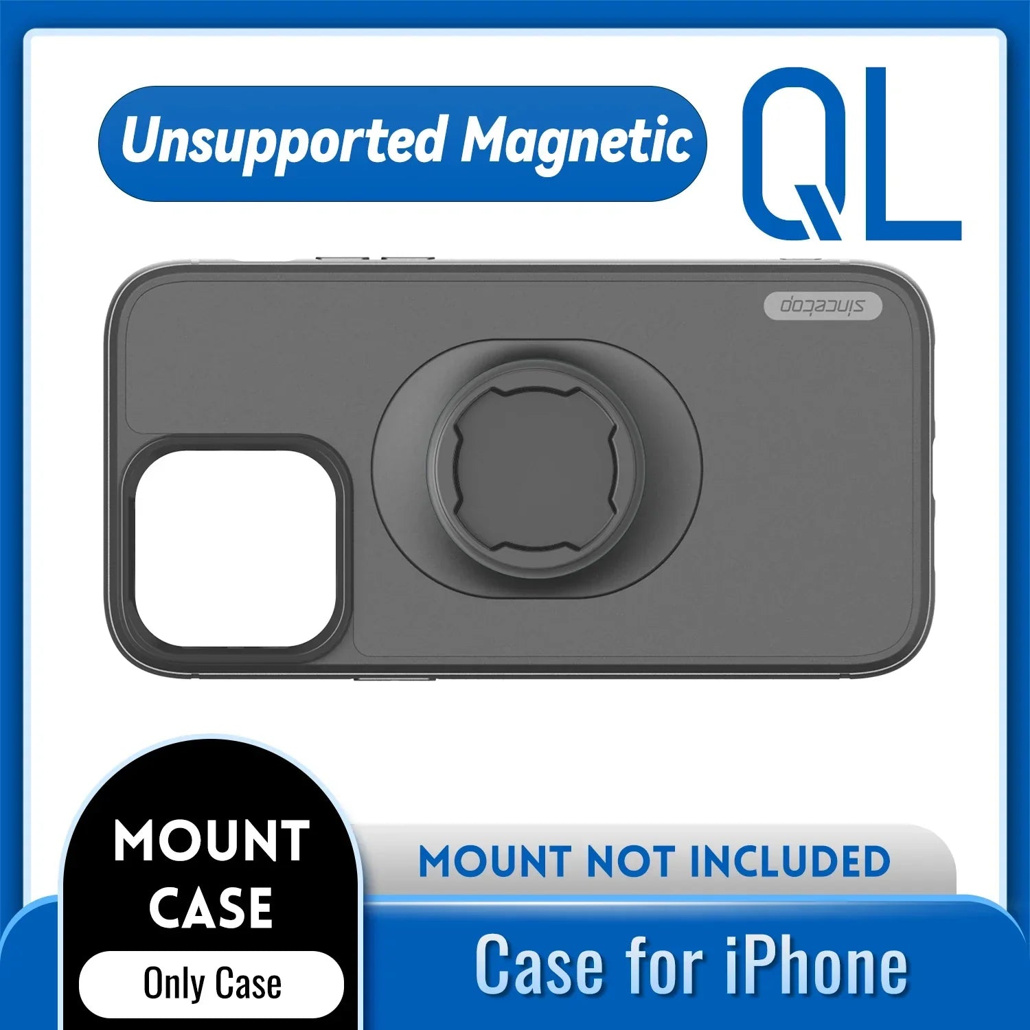 Quad-style Moto/Bike/Motorcycle/Bicycle Case for iPhone 17/16/15/14/13/12/11 Pro/Max fit Phone Holder Mount with Lock-in Design