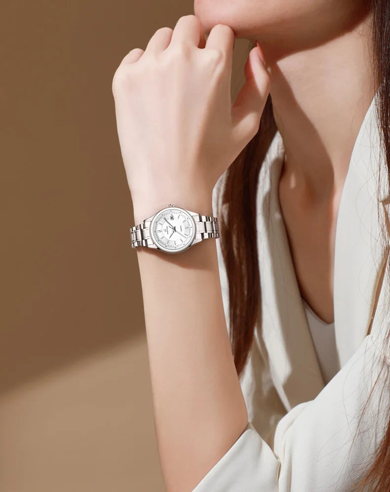 Women‘s Watches Simple Luxury Fashion Elegant Female Wristwatch Waterproof Luminous Date Exquisite Gift for Girl
