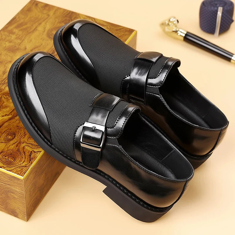 Leisure Walk Male Loafers Outdoor Anti-slip Men's Driving Shoes Handmade Business Footwear Elegantes Slip on Flats Oxford Shoes