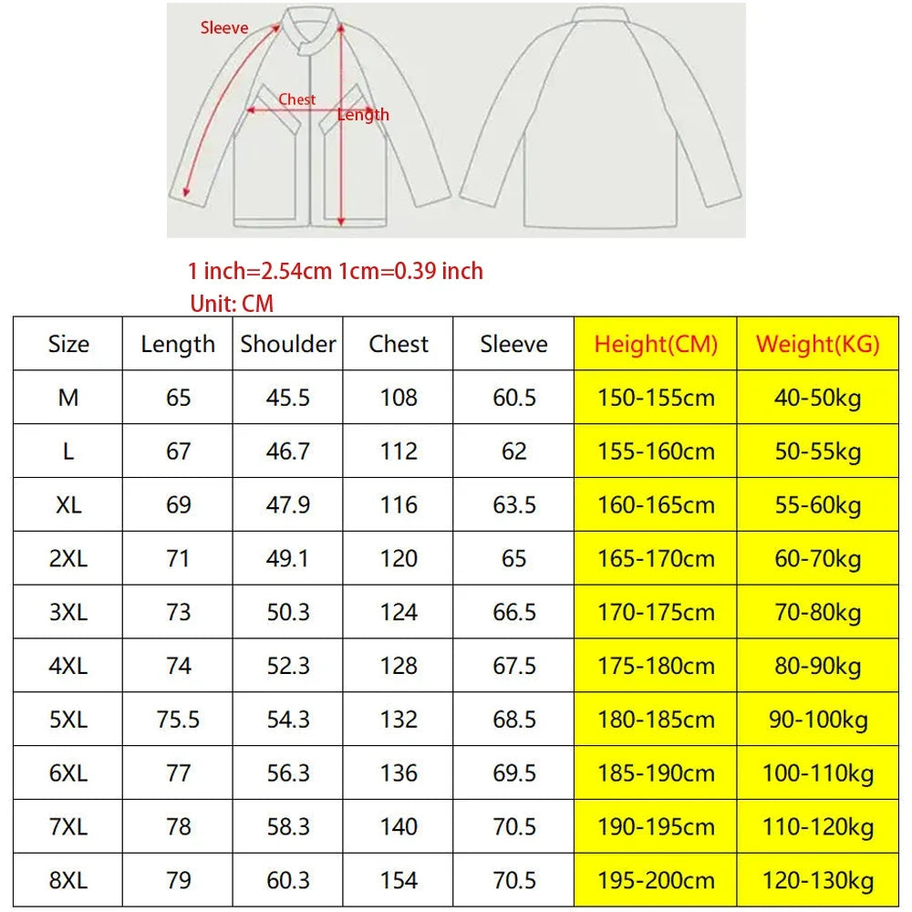 8XL Jacket Men Plus Size Autumn Casual Loose Coats Business Formal Jackets Spring Big Size Windbreaker Solid Outwear 6XL 7XL