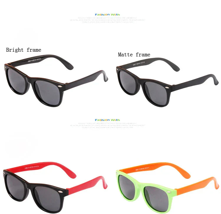 Classic Kids Silicone Sunglasses UV400 Eyewear for Boys Girls TR90 Goggles Children Sunglasses UV Protection Kids Eyewear