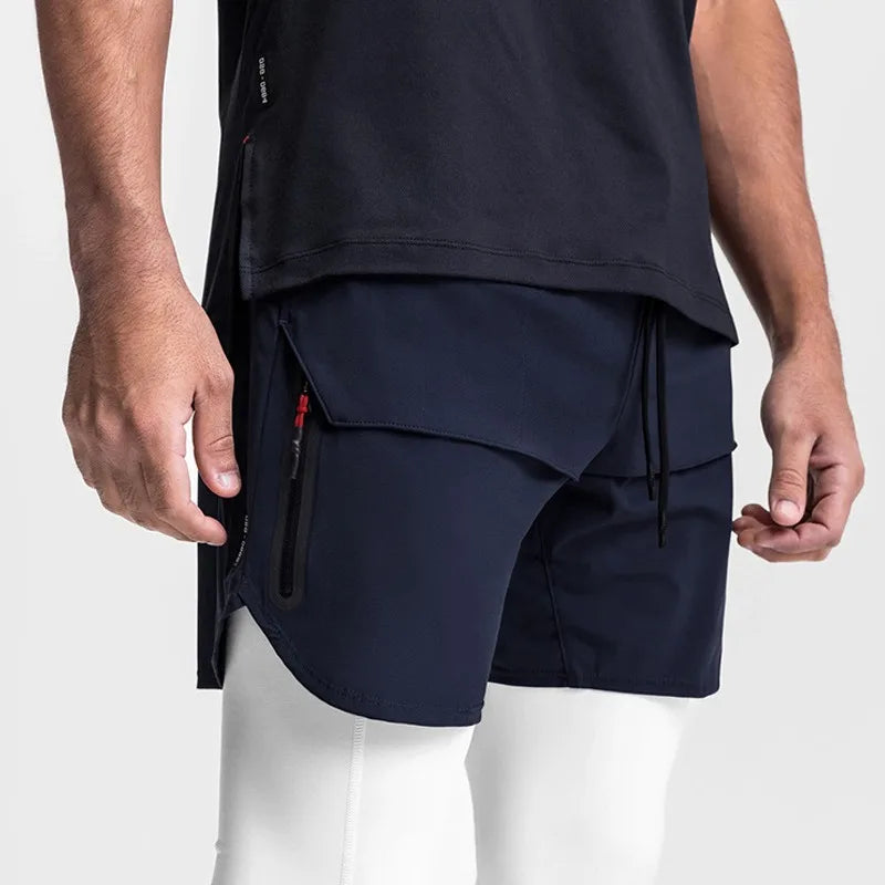 Men's Quick-Dry Gym Shorts Breathable Summer Training Running Basketball Fitness Jogging Loose Fit Streetwear Casual Sportswear