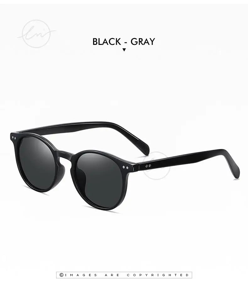 Retro Round Sunglasses Women Men Ultralight TR90 Polarized Unisex Driving Shades Vintage Sun Glasses UV400 Gafas De Sol