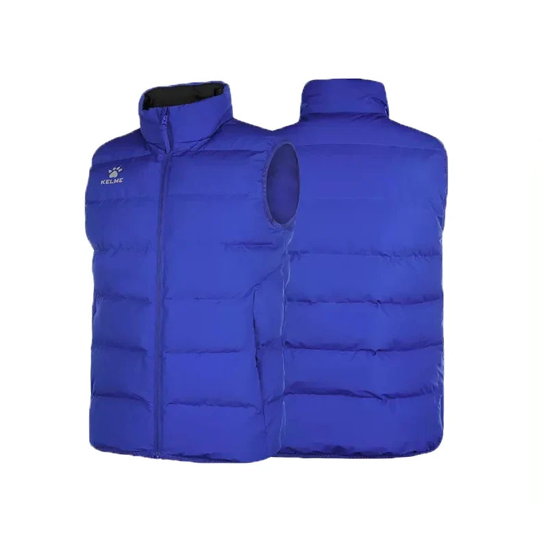 Men Winter Down Vest Sport Training Lightweight Waterproof Outwear Short Stand Collar Casual Coat Windproof Warm Jacket