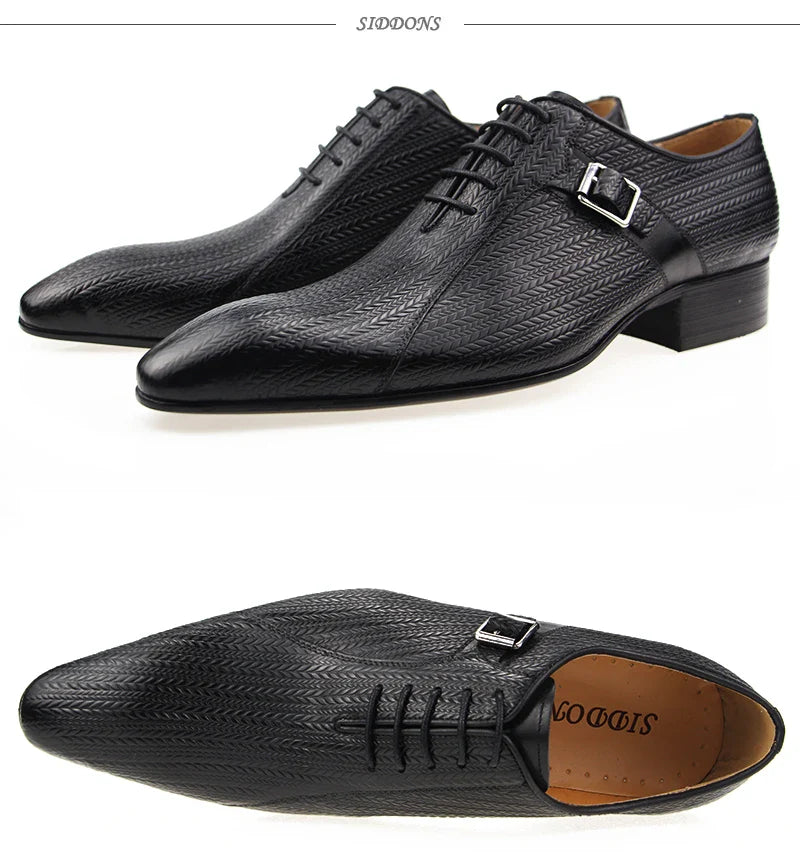 Custom Made Luxury Mens Shoes Wedding Genuine Brock Shoes for Lace Up Men Leather Shoe Sapato Dress Office Shoes Printing Latest