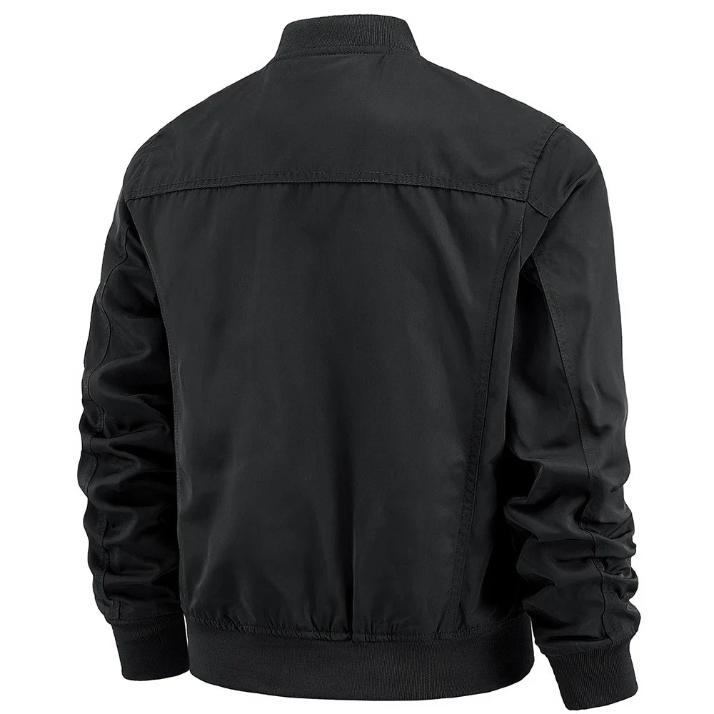 Spring And Autumn New Men's Jacket Solid Color Multi-Pocket Zipper Jacket Fashion Simple Casual Versatile Mening's Clothing