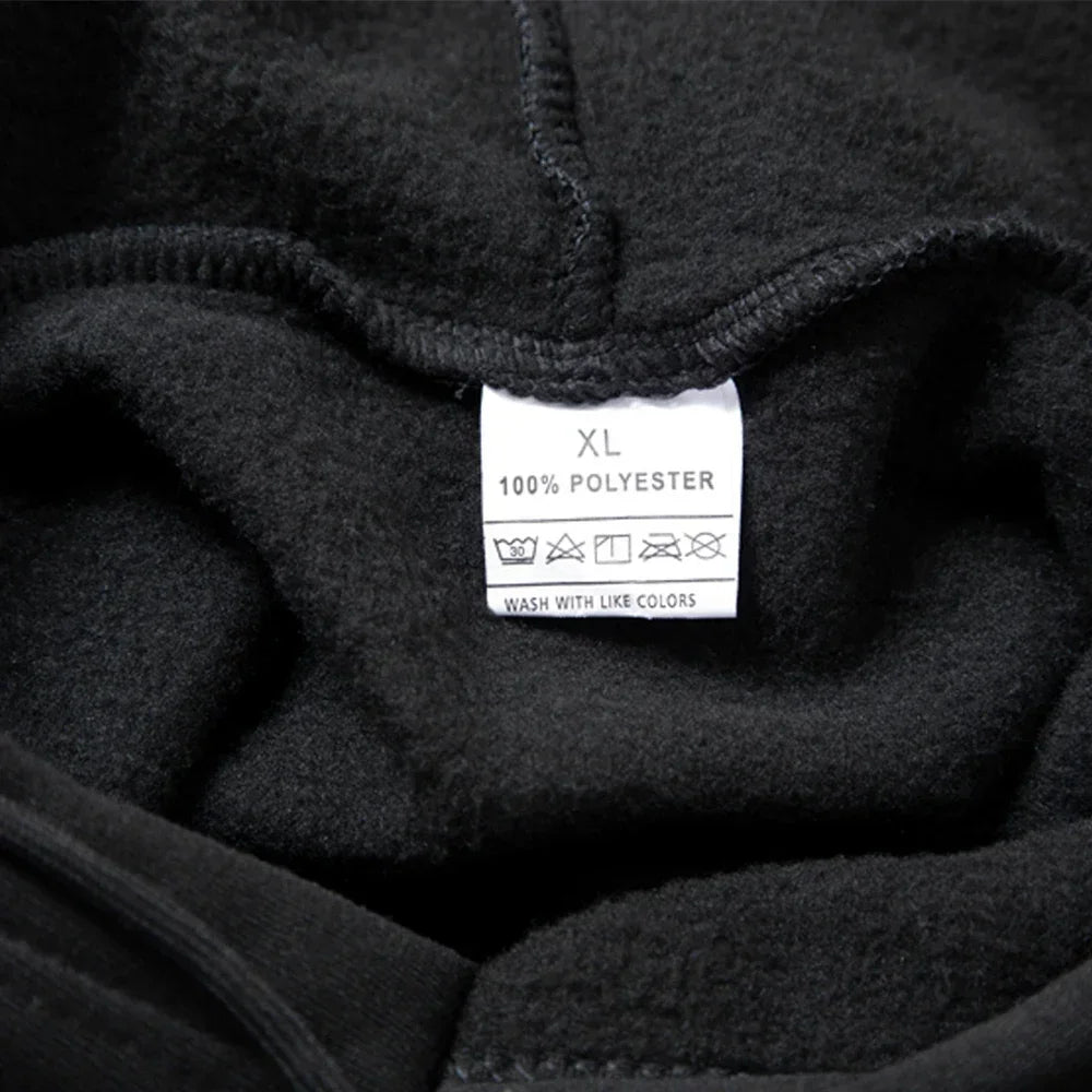 Men's Fleece Warm Hoodies Sets MILANO Printing Tracksuit Hooded Sweatshirt + Drawstring Pants Sportswear Two-piece suit