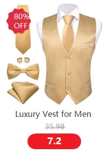 Green Suit Vest Men Paisley Waistcoat Plaid Silk Tie Handkerchief Cufflinks for Wedding Summer Vests Tuxedo MJ-2004 Barry.Wang