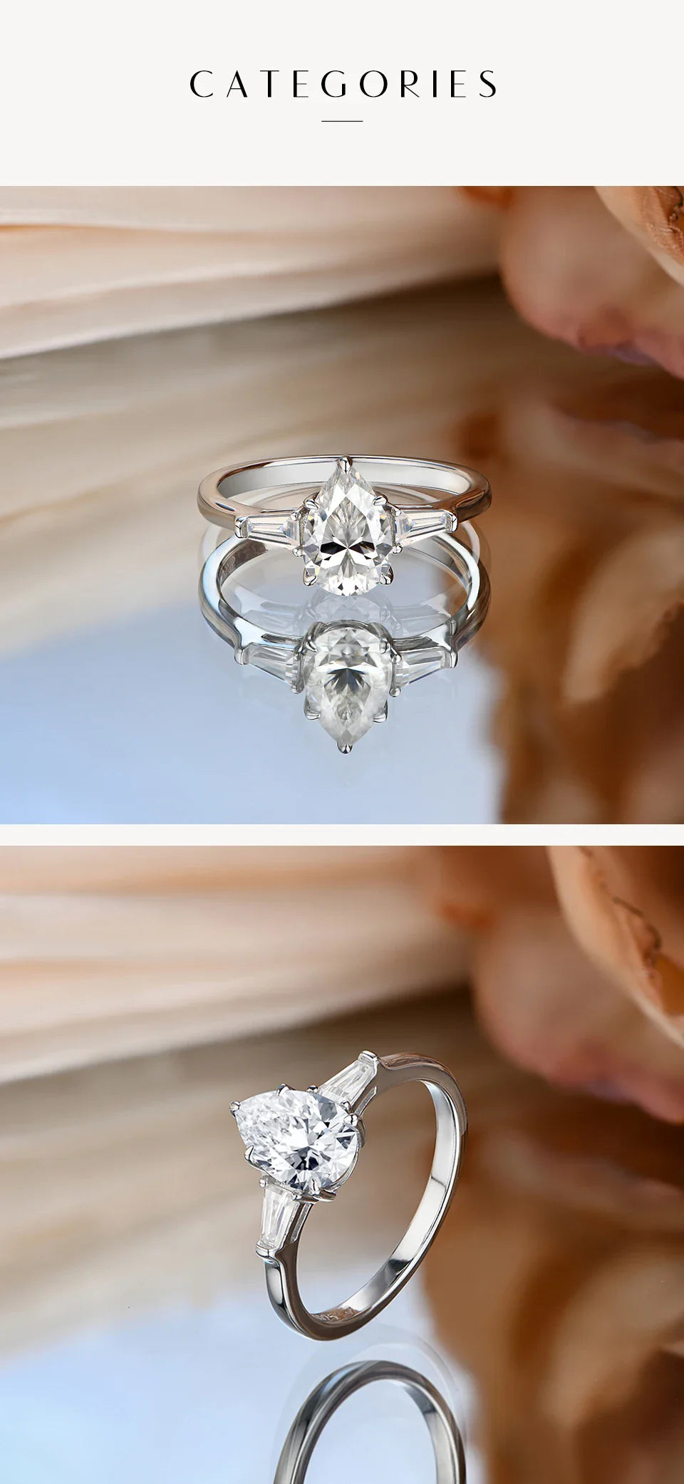 D Color 1.5CT Moissanite Ring for Women Real s925 Silver Gold Plated Bridal set for Wedding Engagement Fine Jewelry