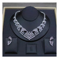 New White cubic zirconia Necklace Set Retro Palace Style Jewelry Women's Dress Decoration Suitable for Wedding Ball Bride Gift