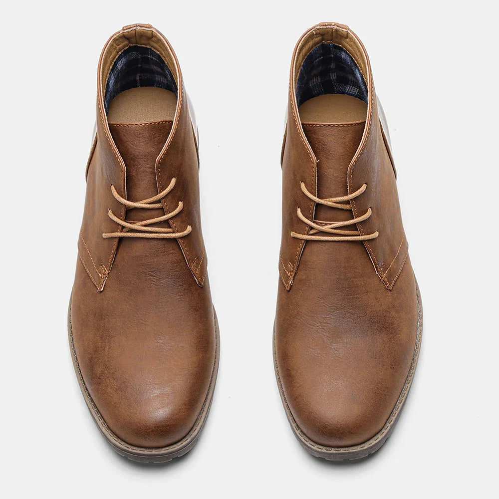 Retro American Style Men Desert Boots Ankle Boots Vintage Casual Leather Boots for Men