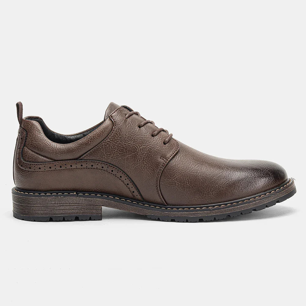 Men Casual Shoes Fashion Brand Comfortable 2025 Leather Shoes#KD826