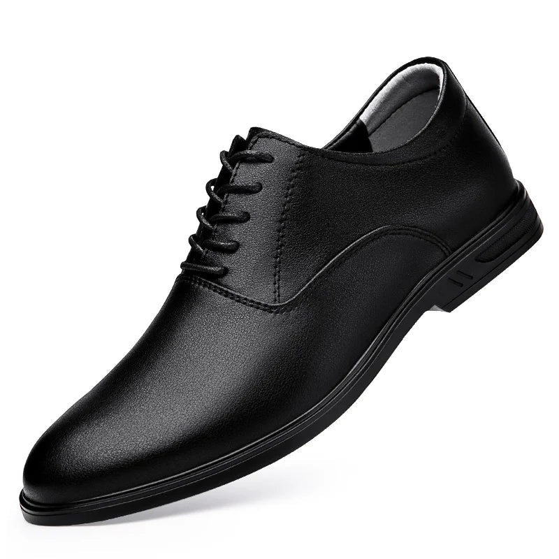 Italian Men Casual Leather Business Shoe Fashion Flat Designer Office Walking Shoe Handmade Antiskid Casual Formal Oxfords Shoes
