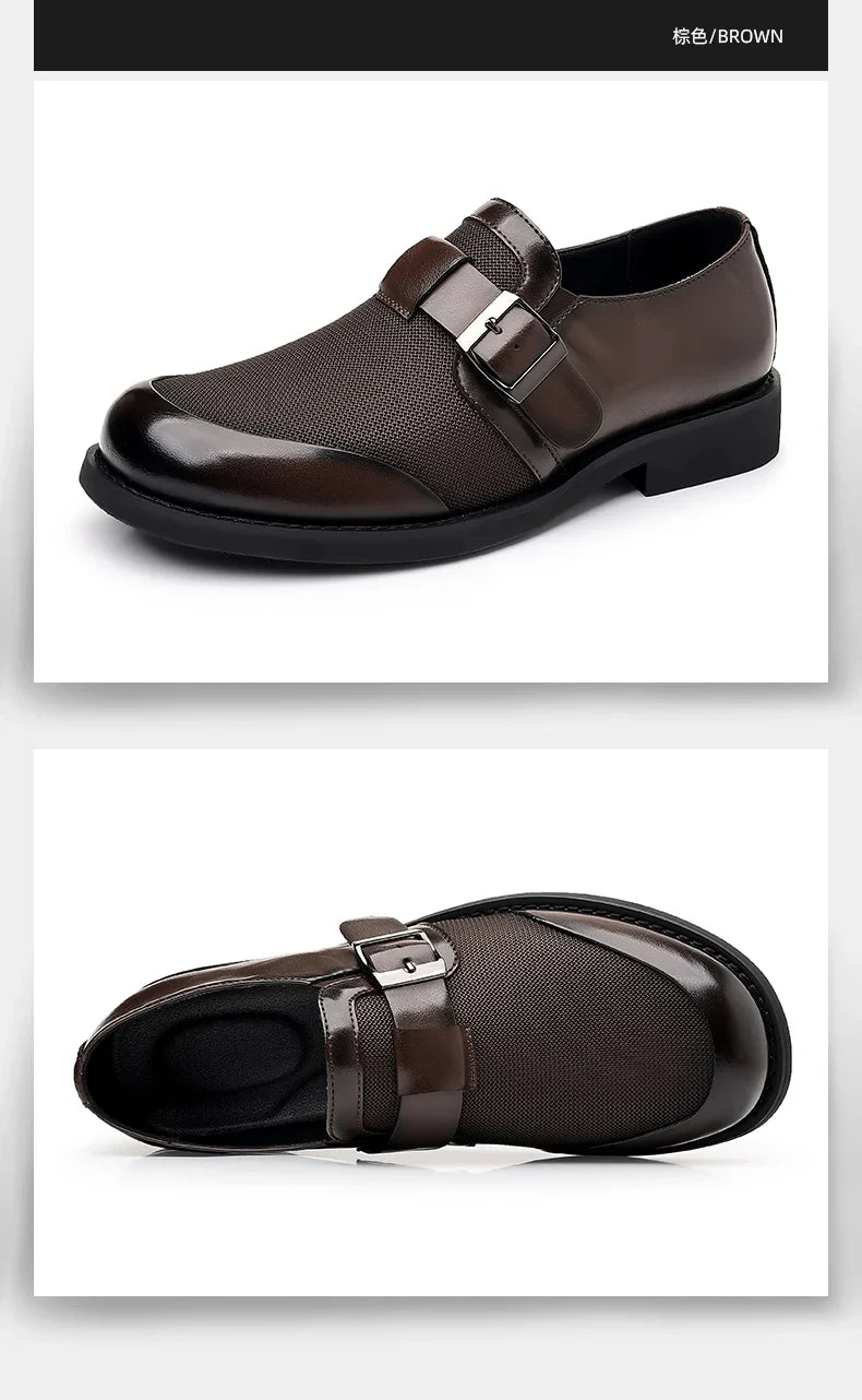 Leisure Walk Male Loafers Outdoor Anti-slip Men's Driving Shoes Handmade Business Footwear Elegantes Slip on Flats Oxford Shoes