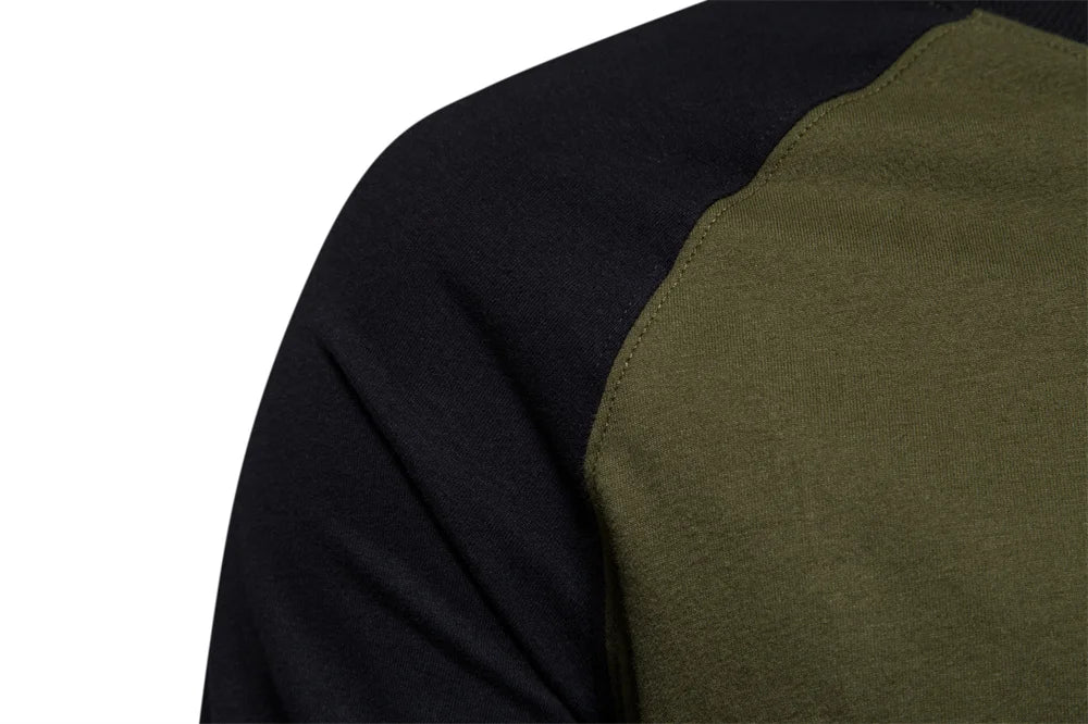 Men's T-shirts 100% Cotton Long Sleeve O-neck Pactwork Casual T shirts for Men New Spring Designer Tees Men Clothing
