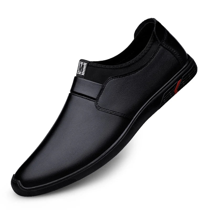 Upscale Genuine Leather Men Loafers Brown Black Cow Leather Penny Loafers Adult Office Career Mens Shoes Sneakers Driving Shoes