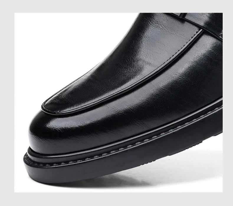 Spring Autumn New Black Dress Shoes for Men Business Designer Cow Leather Shoes Male Fashion British Style Casual Shoe Man
