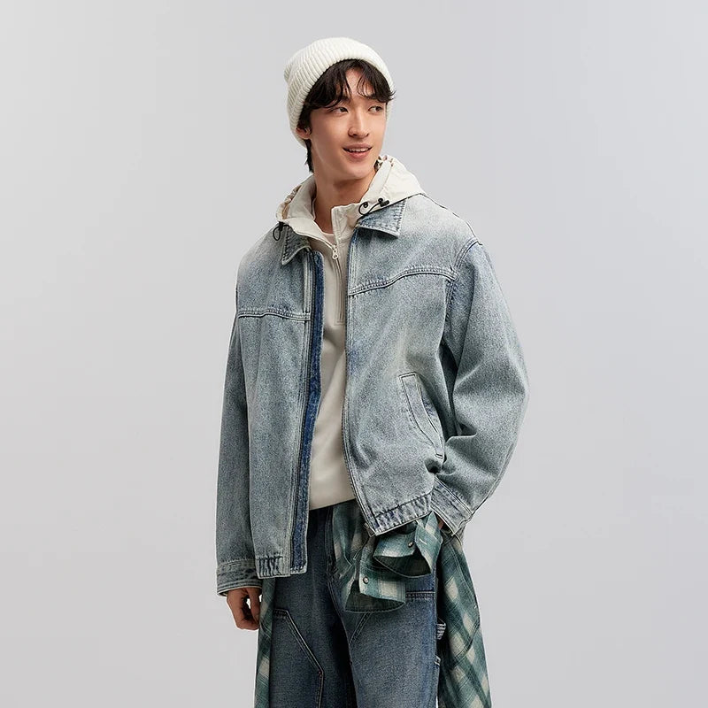 Jacket Men Vintage Denim Jacket Clothes 2025 New Spring Top Fashionable Trendy Versatile Denim Jacket