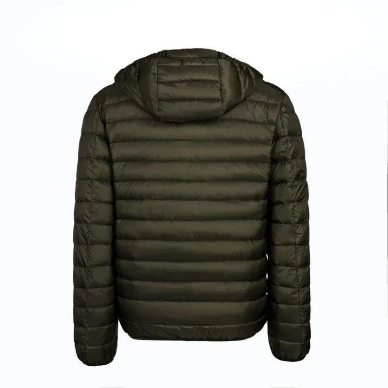 Down Jacket Men's 2024 New 90% White Duck Down Super Light Down Jacket Men's Lightweight Thermal Coat Hooded Feather Coat