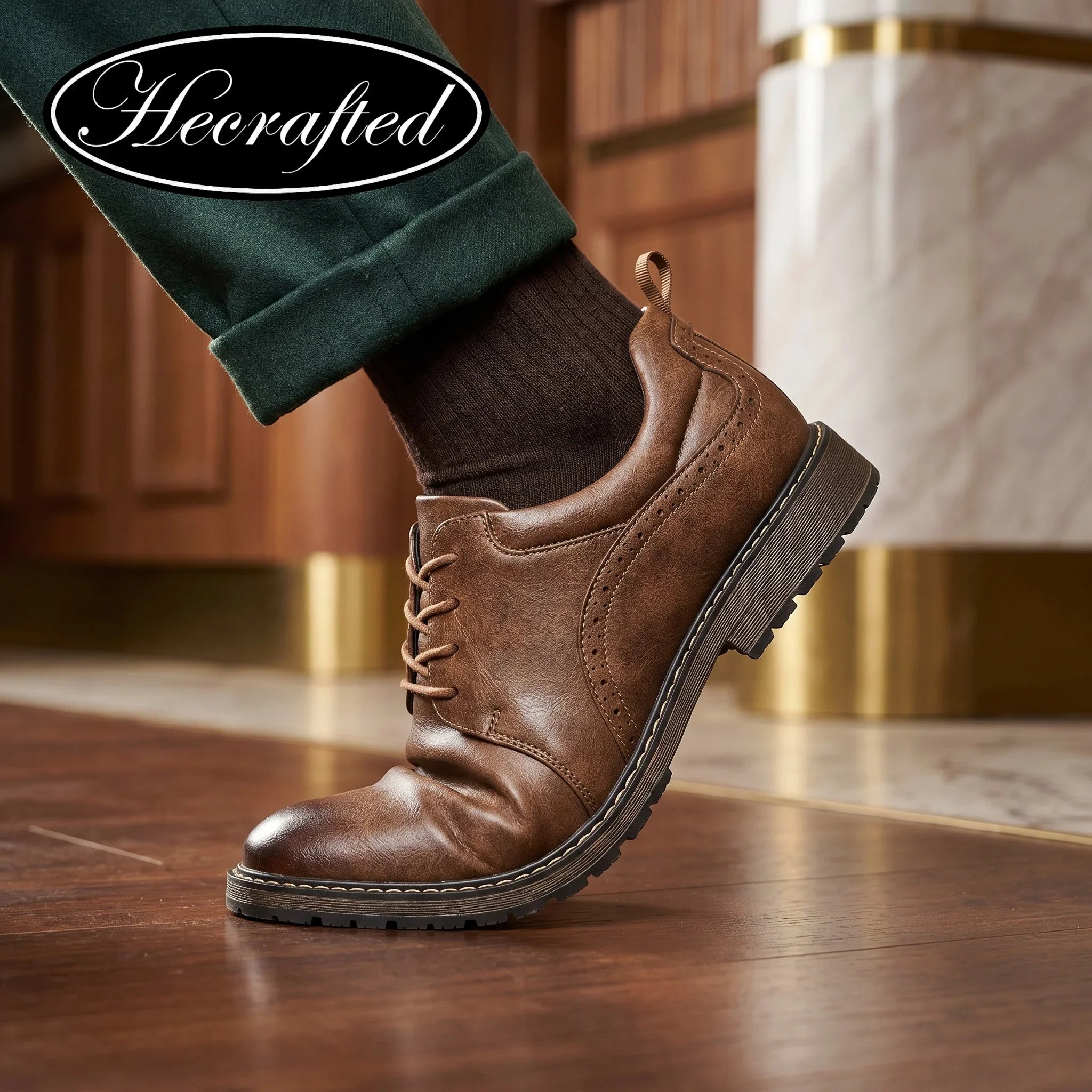 Men Shoes Brand 2026 Fashion Comfortable Leather Shoes Men