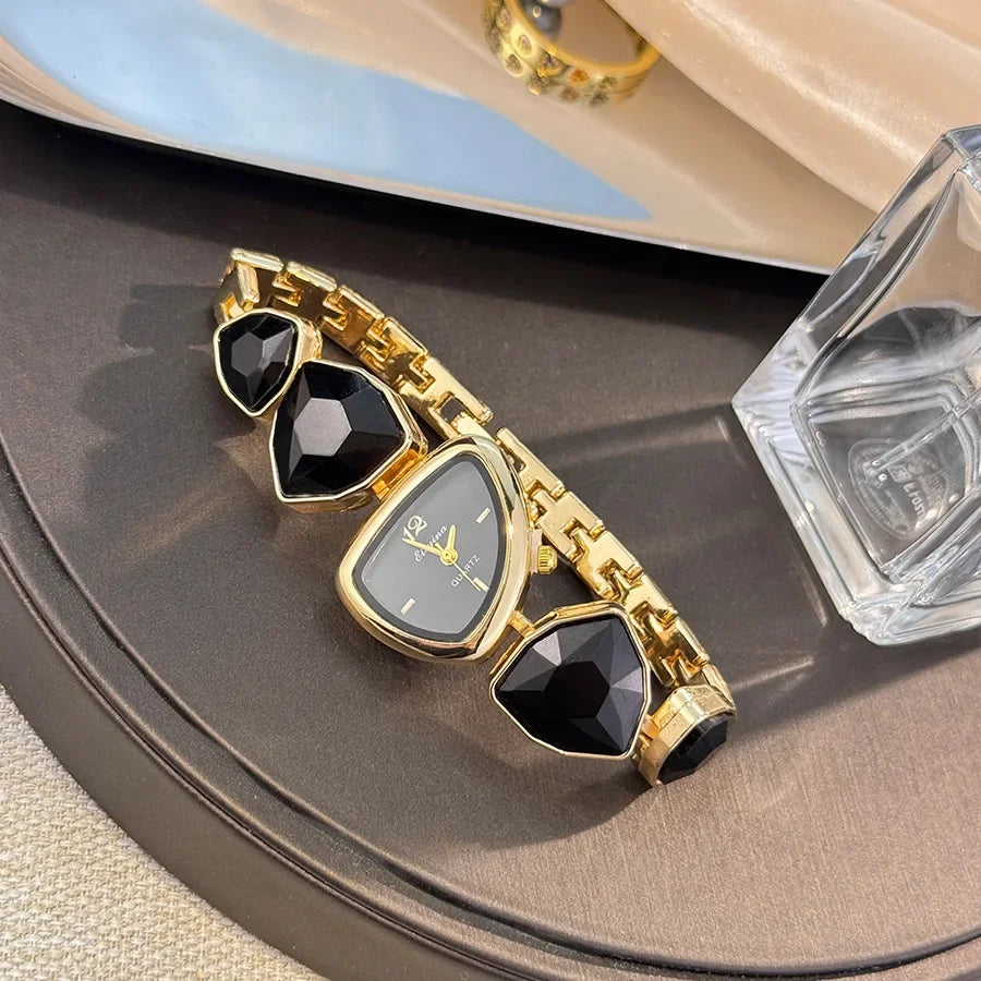 New color scheme irregular design big diamond watch light luxury niche watch color fashion high sense foreign trade wholesale