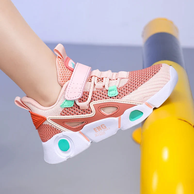 Fashionable Summer Children's Mesh Hollow Casual Shoes Boys' Sports Shoes Breathable, Lightweight, Non slip Tennis Girls' Sports