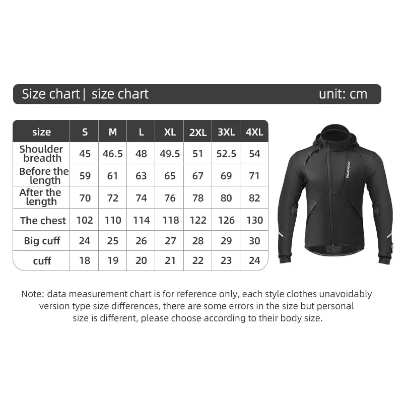 Bicycle Jacket Winter Cycling Clothing Thermal Fleece Long Sleeve Cycling Bike Clothing Warmer Windproof Sportswear