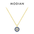 Blue Eye Necklace 925 Sterling Silver Zirconia Eyes Pendant Necklaces Trendy Link Chain Jewelry Gifts For Women Girls