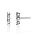 D VVS1 Full Moissanite Earrings for Women Classic Trendy Party Daily Wear GRA Certified s925 Sliver Plated 18k Earring