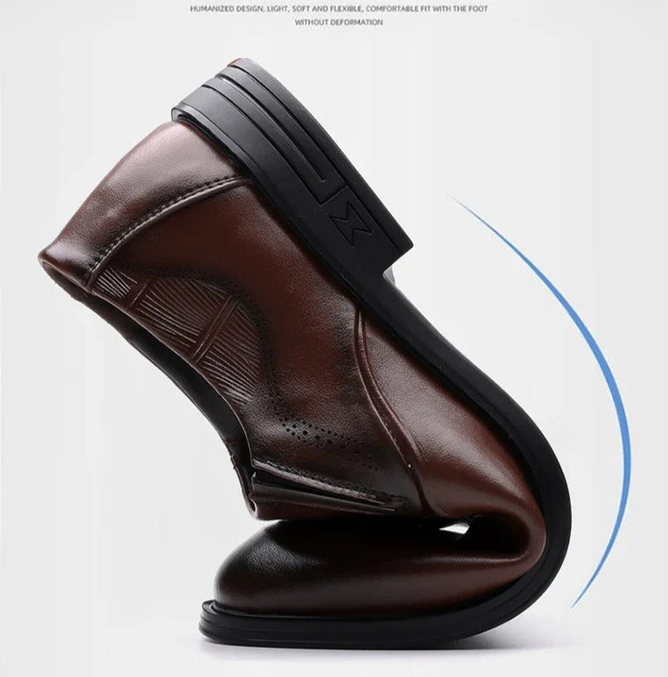 Spring Autumn New Leather Shoes for Men Solid Color Business Casual Shoes Male Fashion British Style Dress Shoe Man