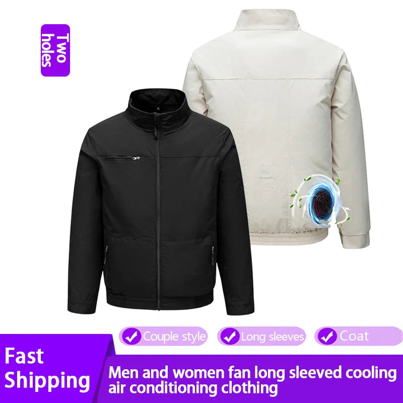 Smart Air Conditioned Jacket with Four Hole Fan Clothing Men's Outdoor Fishing Sun Protection Uniform Labor Protection Workwear