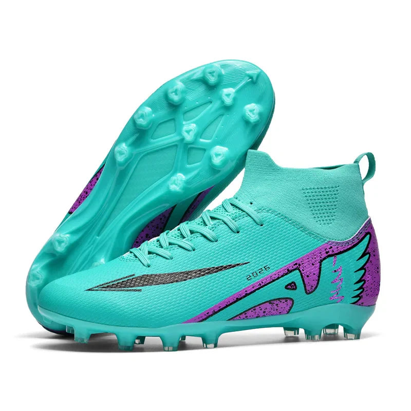 New Men Soccer Shoes Outdoor High Ankle Non-Slip Sports Shoes Ultralight Indoor Football Boots High-quality Futsal Non-Slip