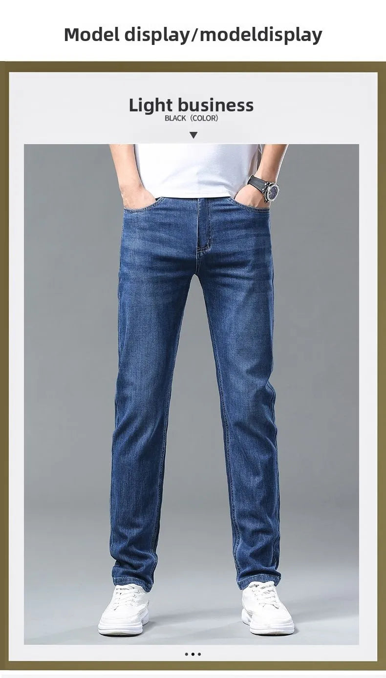 Men's New Fashion Business Jeans for Autumn and Winter  Classic Style Casual Stretch Slim Jeans  Men's Brand Jeans Jeans Pants